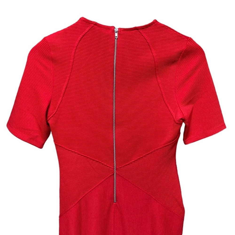 ASOS Seamed Structured Rib Bodycon Dress - Picture 6 of 6